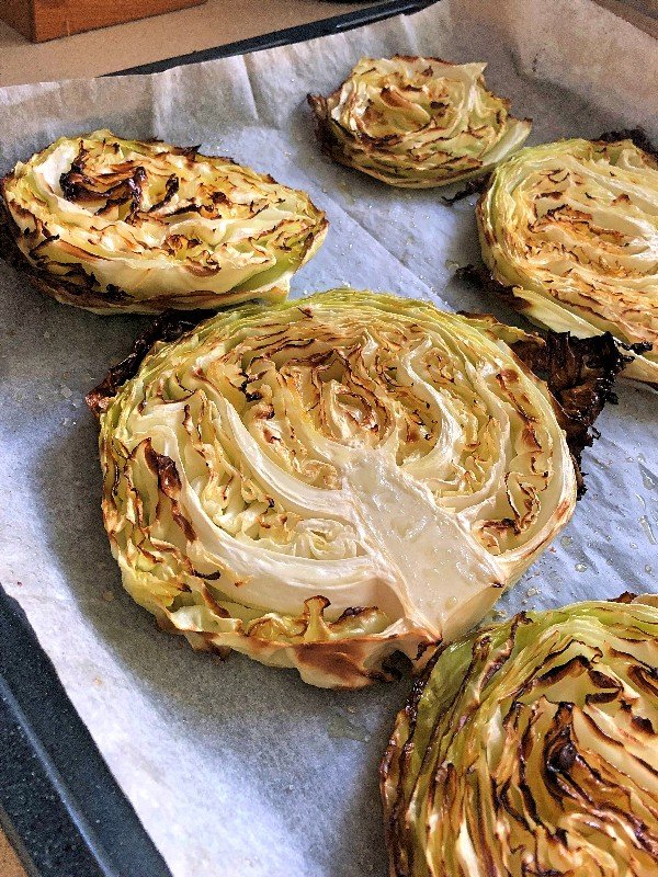 roasted cabbage. Photo by: Oz Telem