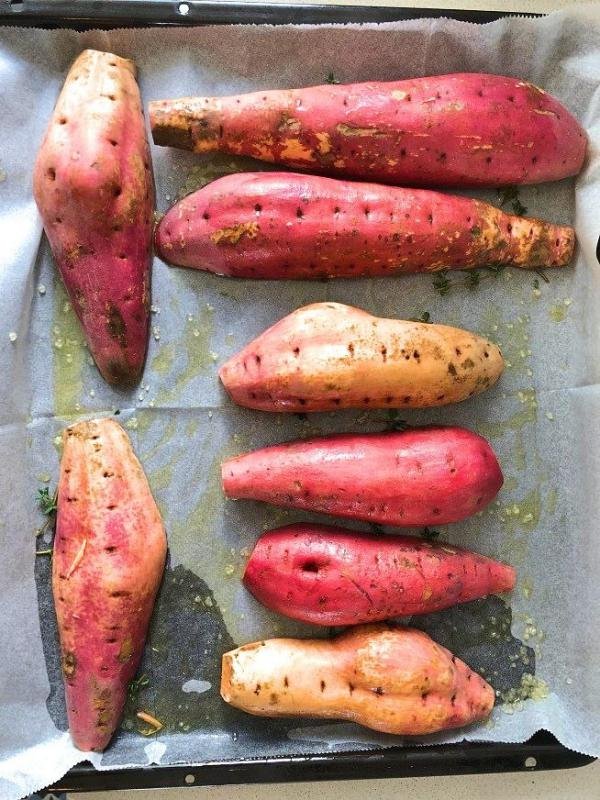 crispy baked sweet potatoes